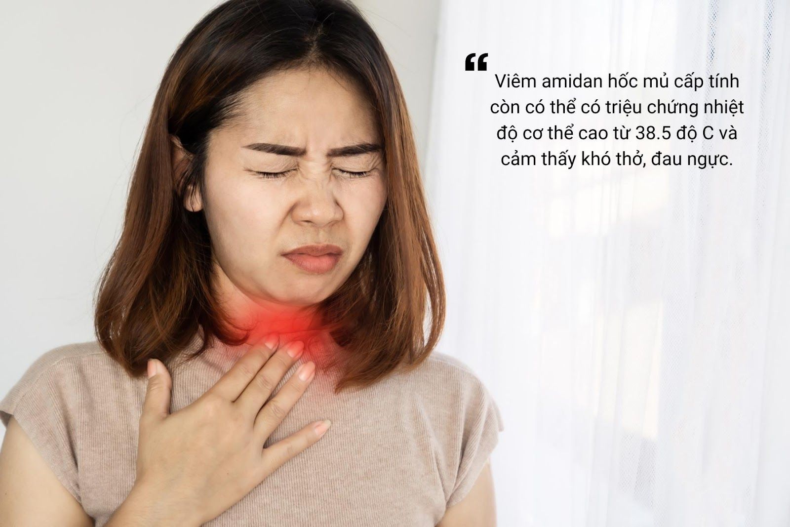 Dấu hiệu nhận biết viêm amidan hốc mủ - Nguồn ảnh: Canva
