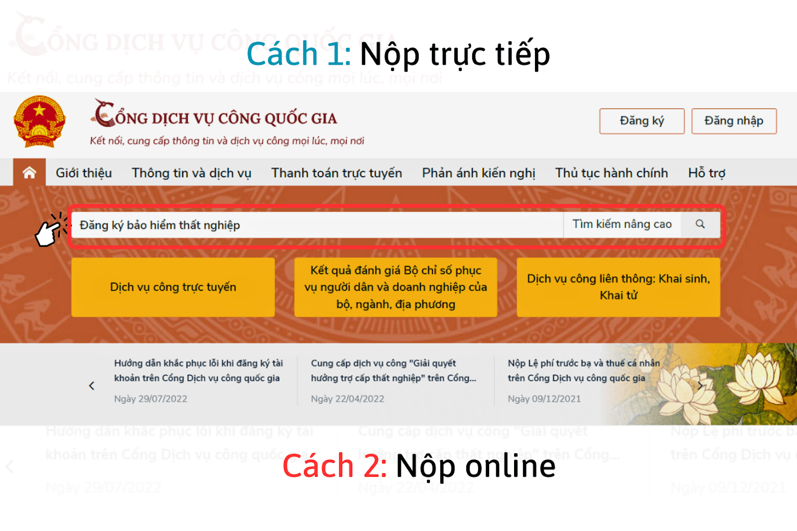 02 cách đăng ký bảo hiểm thất nghiệp cho người lao động.