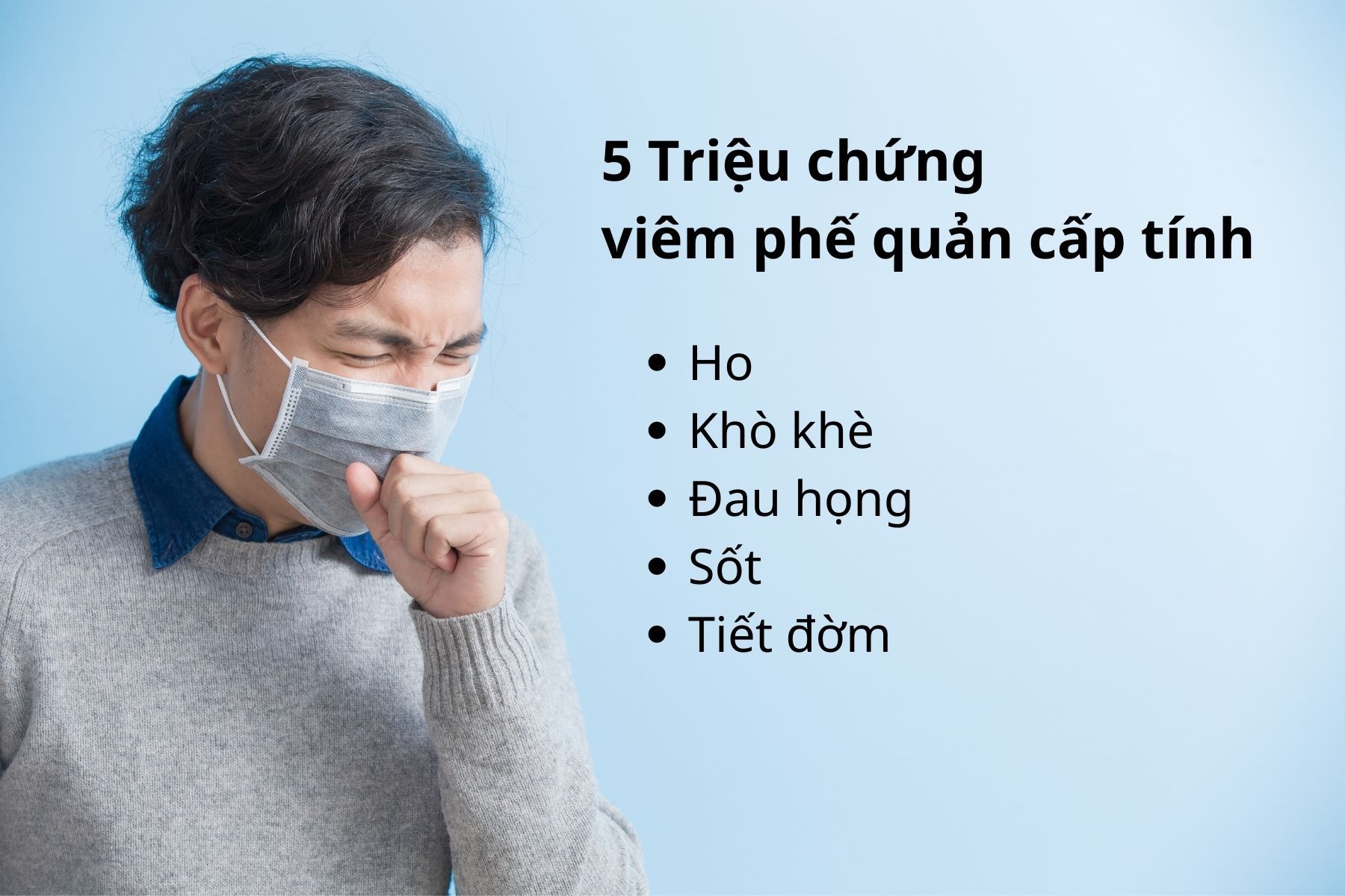 5 triệu chứng viêm phế quản cấp tính (Nguồn: Canva)