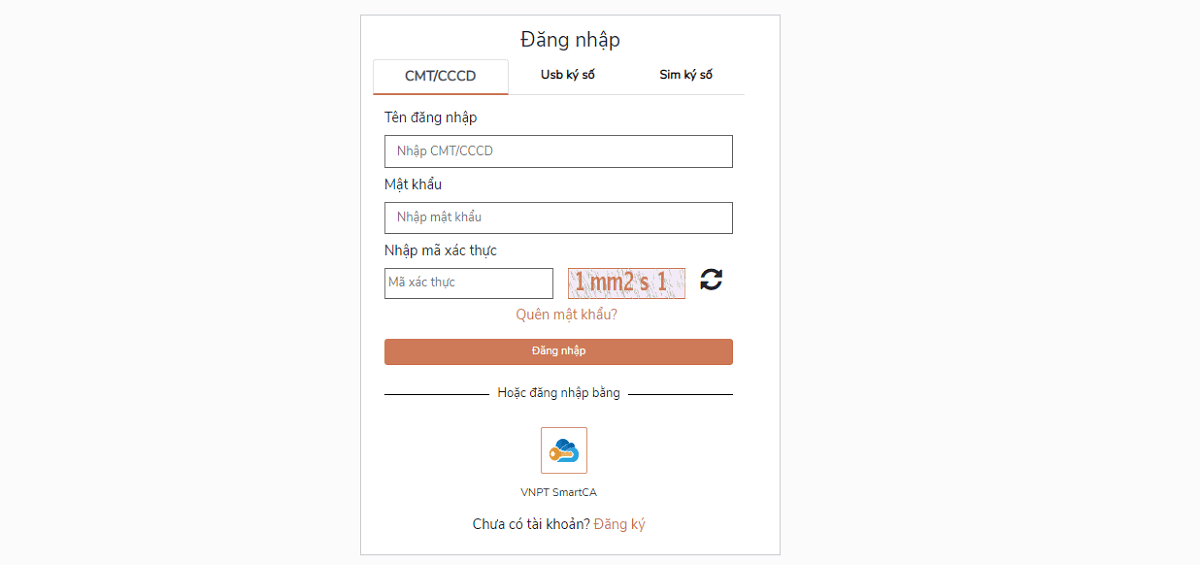 Đăng nhập theo hướng dẫn.