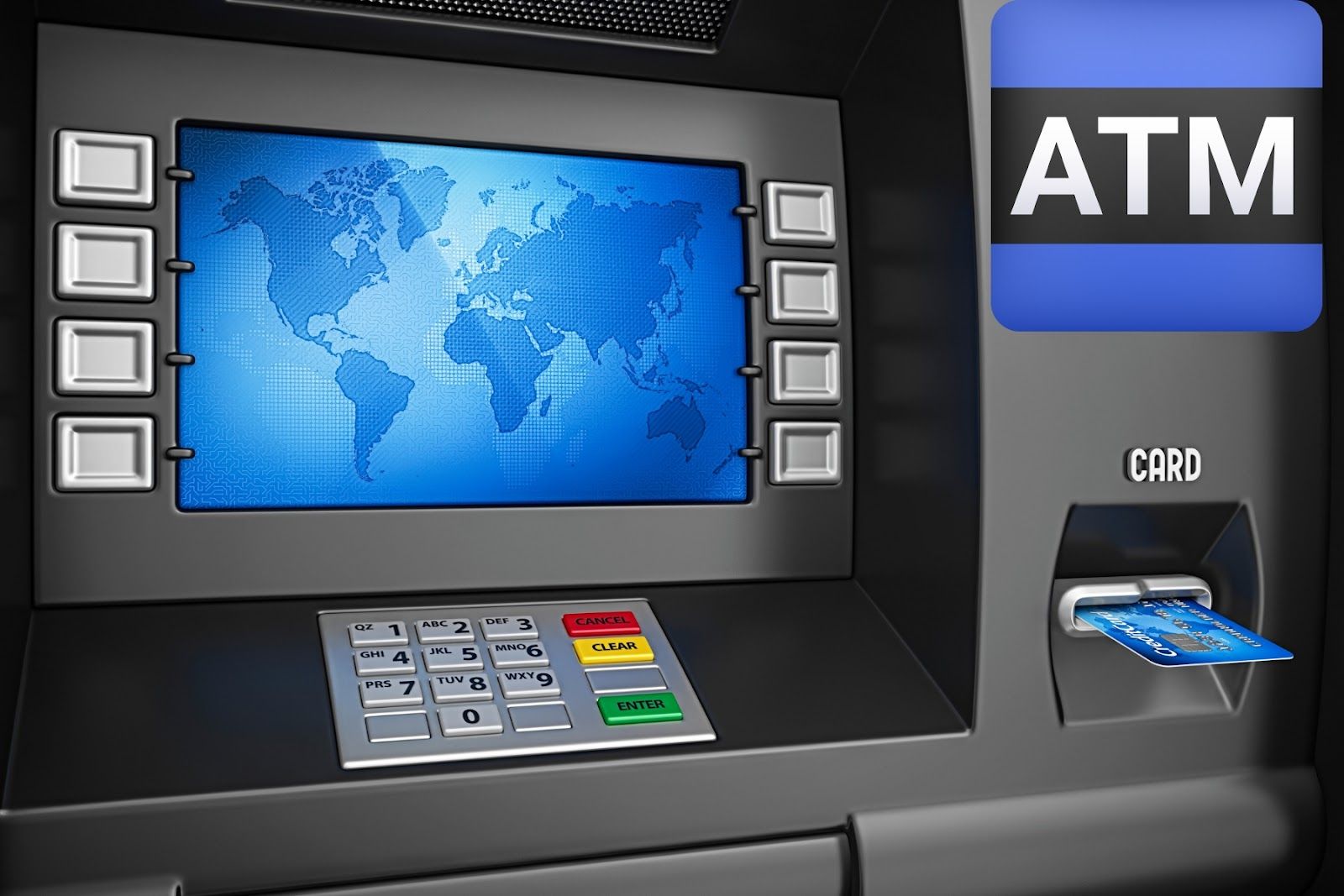 Cách rút tiền tại cây ATM vô cùng đơn giản và dễ sử dụng - Nguồn ảnh: Canva
