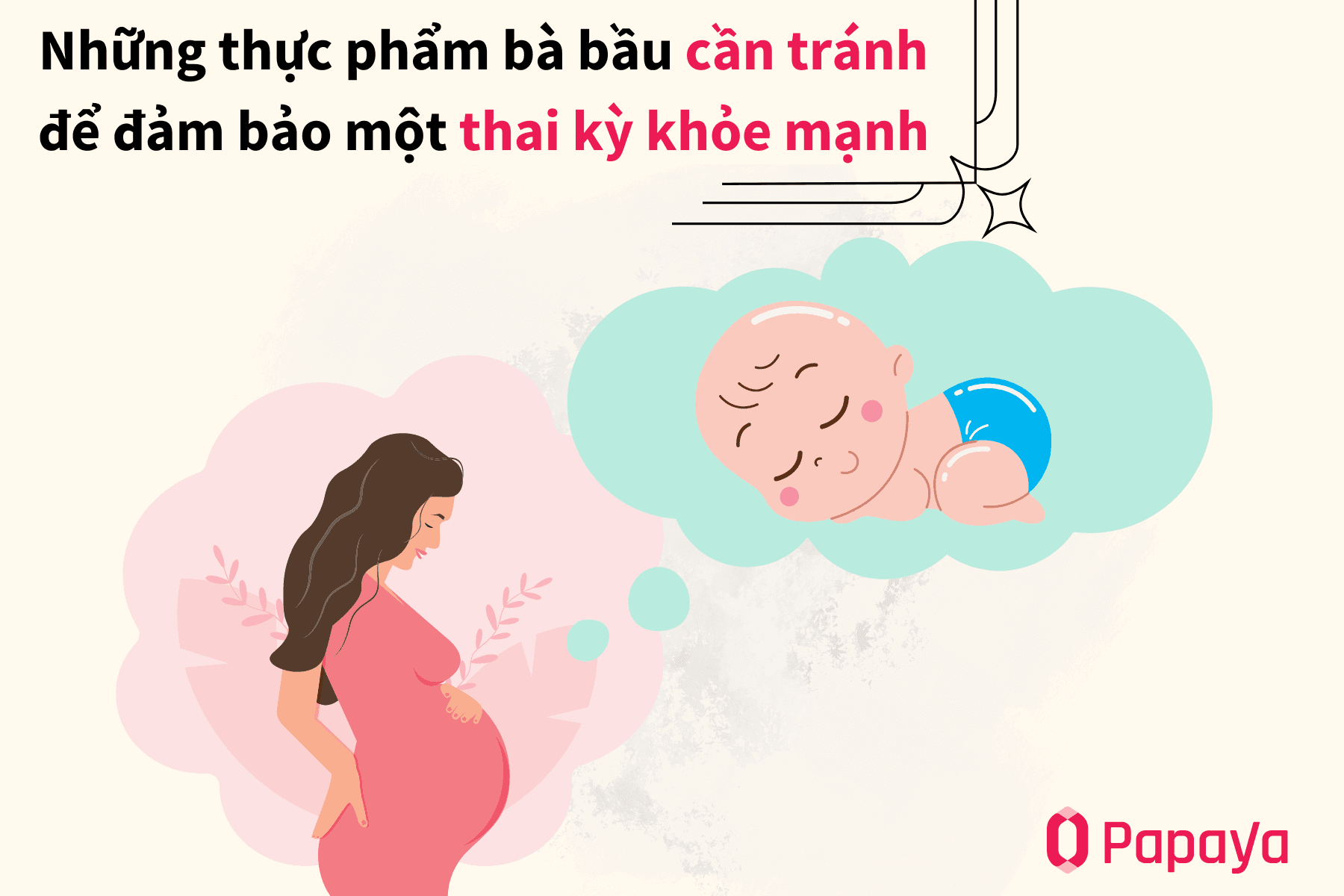 Chế độ ăn uống lành mạnh giúp đảm bảo sức khỏe của mẹ và sự phát triển của bé