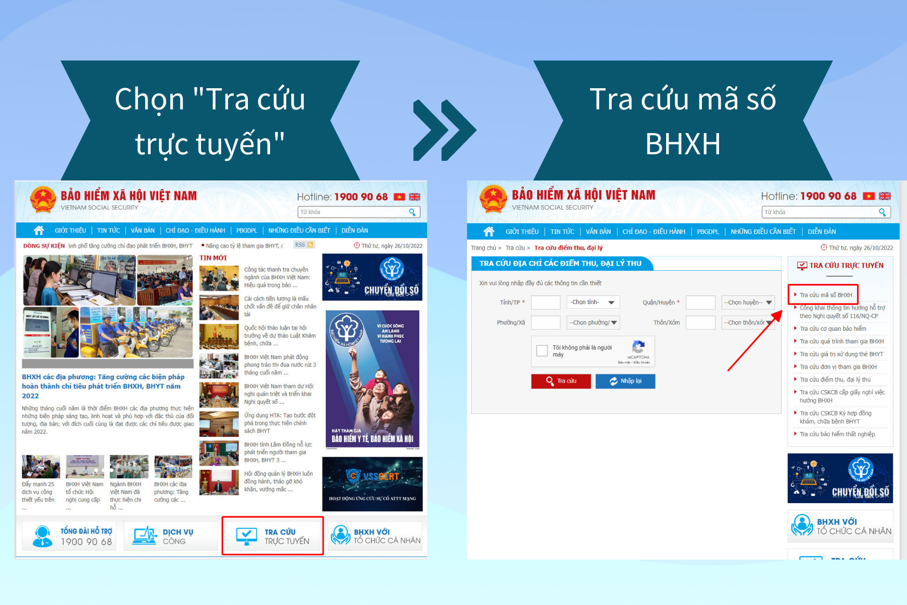Tra cứu trực tiếp khi quên mã thẻ bảo hiểm y tế