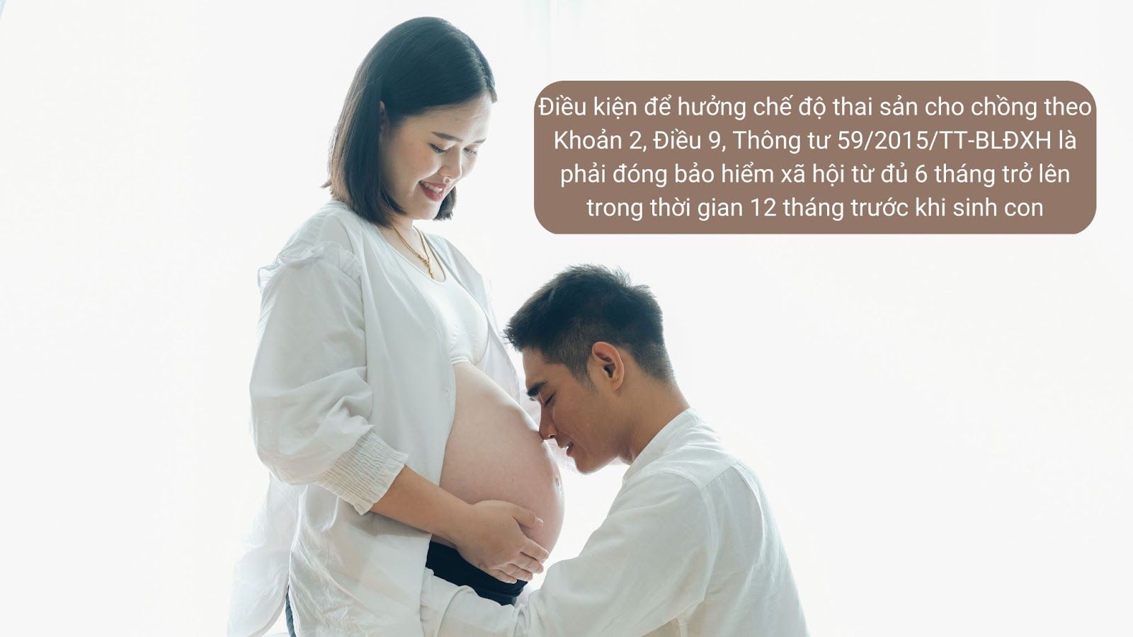 Điều kiện hưởng chế độ thai sản cho chồng - Nguồn: Canva