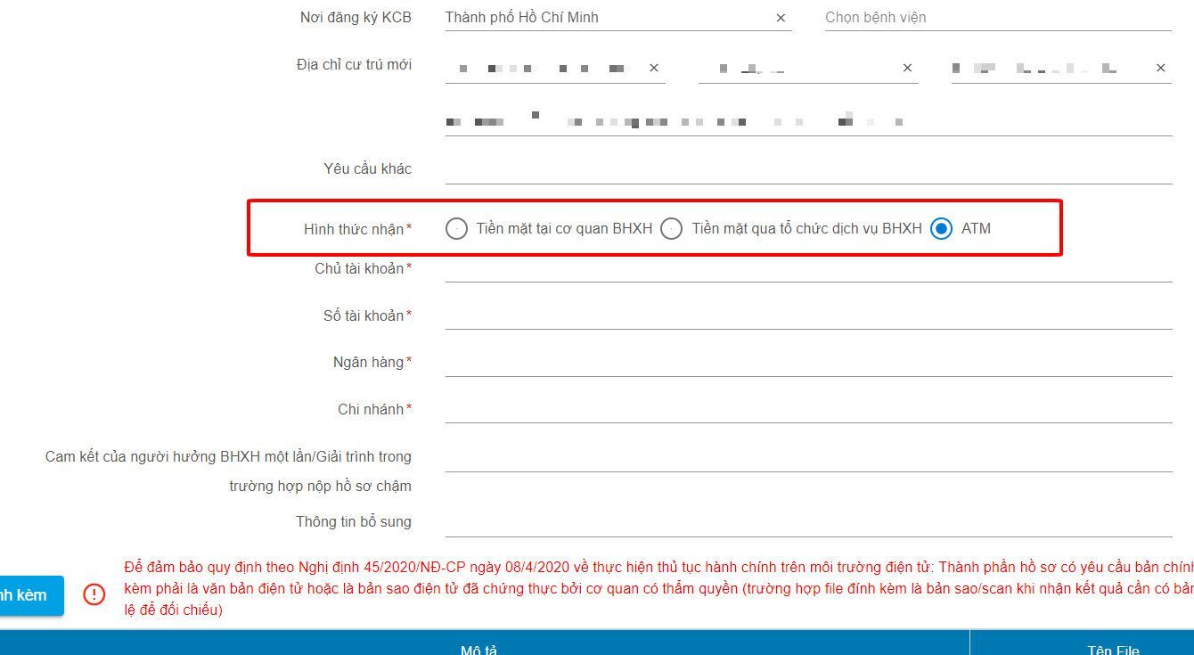 Chọn hình thức nhận tiền phù hợp