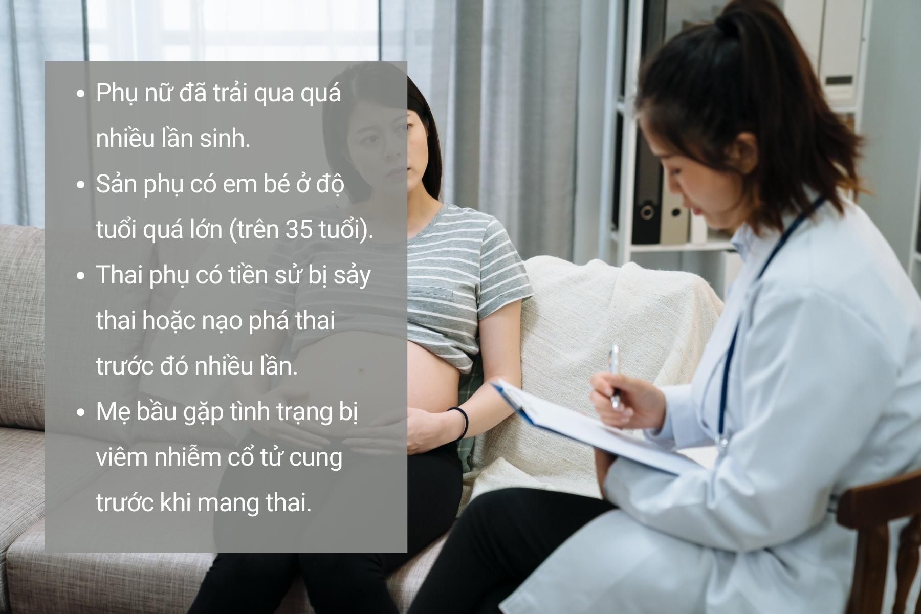 Một vài nguyên nhân gây nên rau tiền đạo