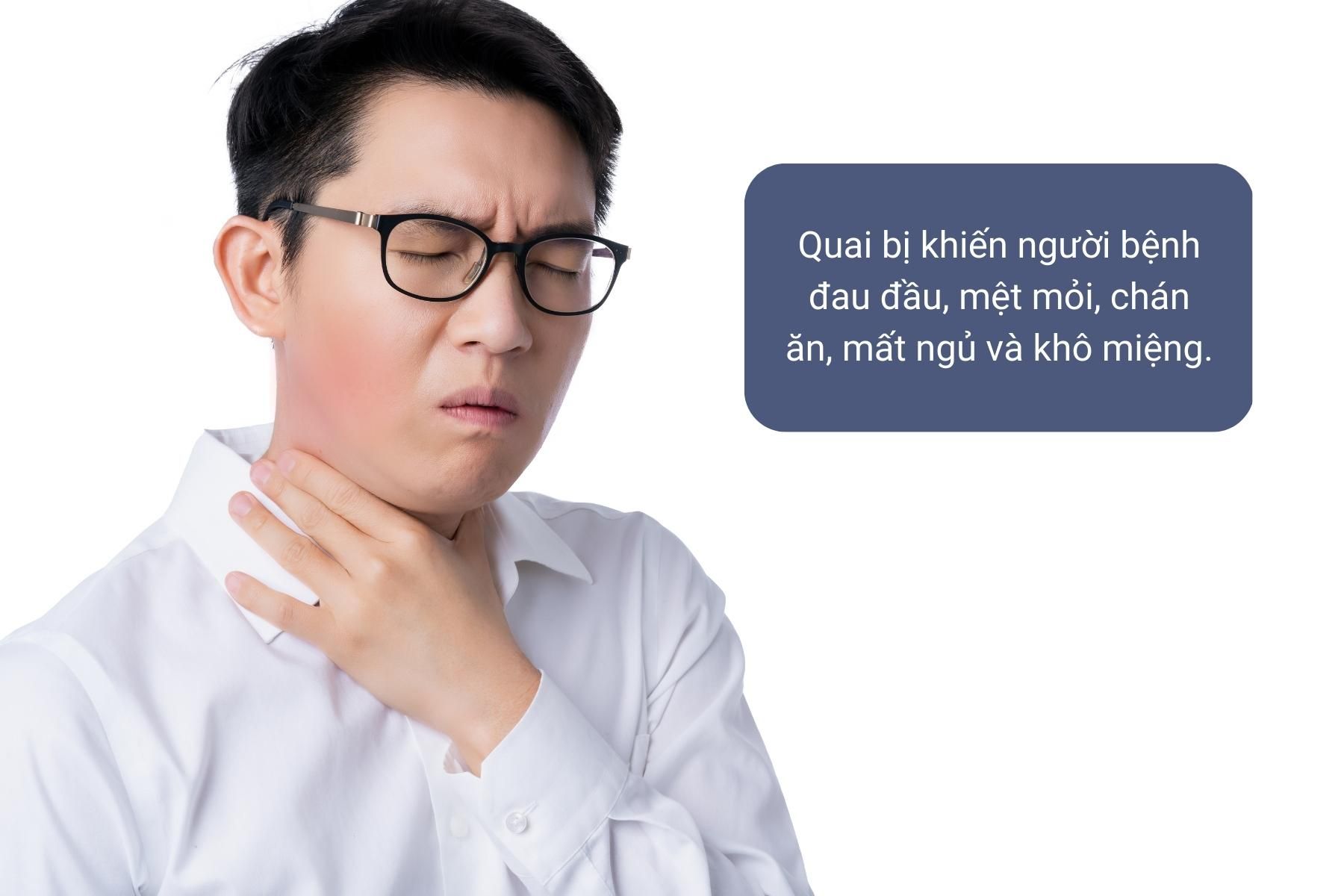 Quai bị khiến người bệnh mệt mỏi, chán ăn và mất ngủ - Nguồn ảnh: Canva