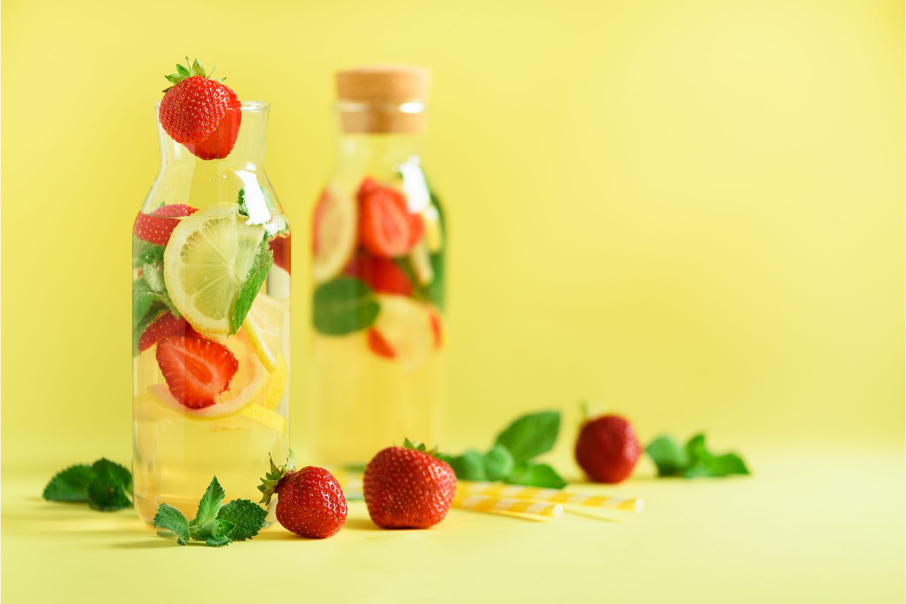 Các loại trái cây phù hợp để ngâm bao gồm đào, dứa, chanh,... (Nguồn: Canva)