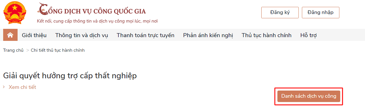 &nbsp; Tìm kiếm và chọn nộp&nbsp;danh sách dịch vụ công&nbsp;phù hợp&nbsp;&nbsp;