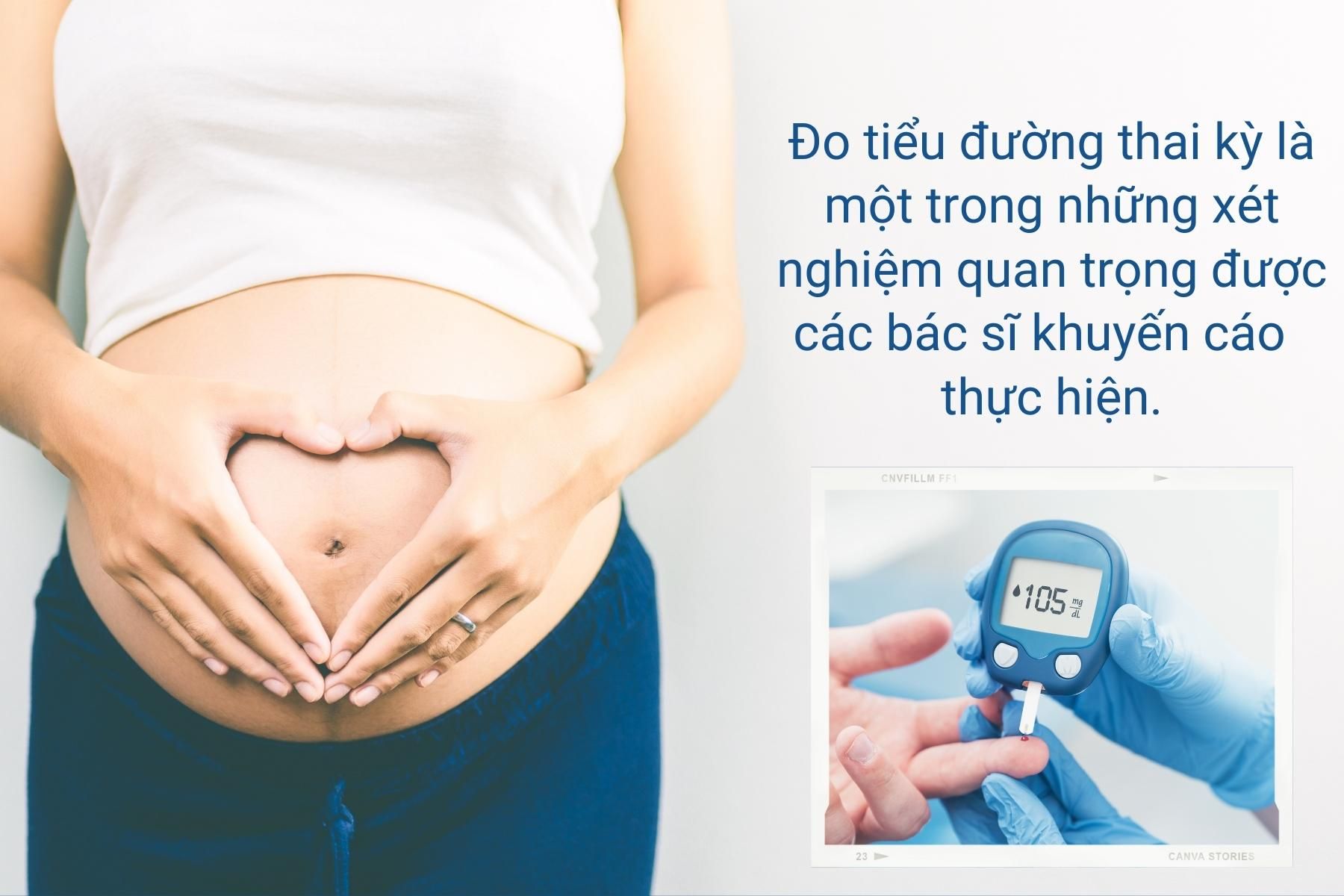 Việc đo tiểu đường thai kỳ có thể khiến các mẹ buồn nôn hoặc chóng mặt - Nguồn ảnh: Canva