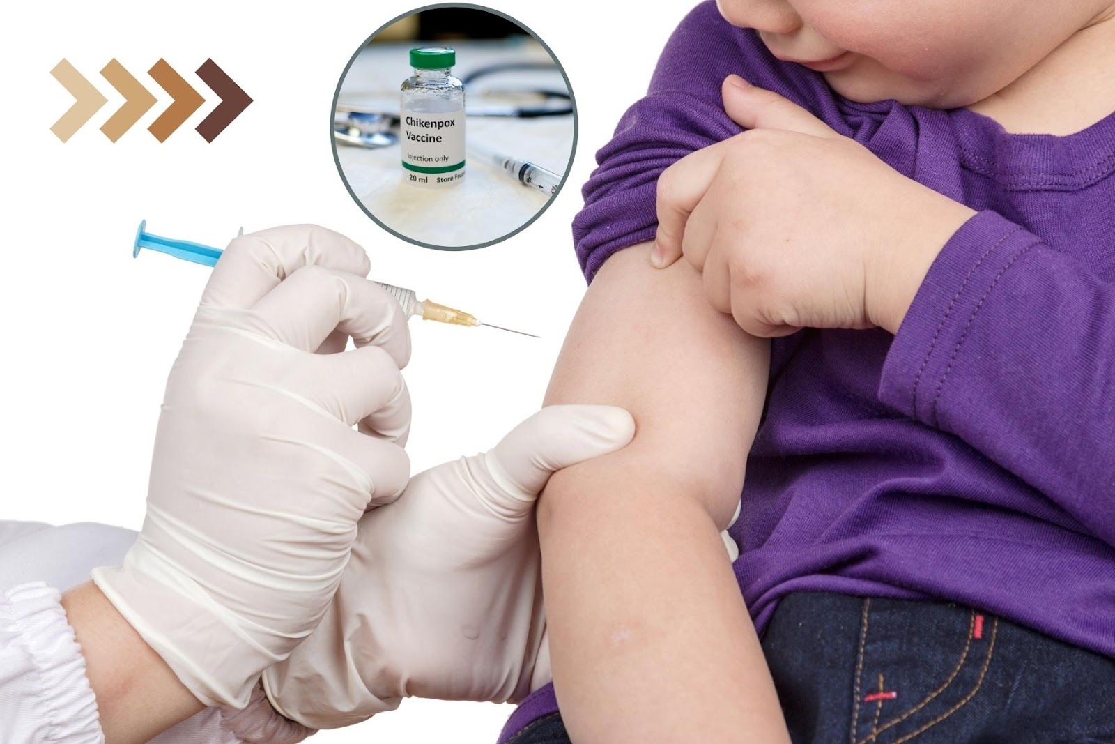Tiêm vắc xin thuỷ đậu là biện pháp phòng tránh thuỷ đậu hiệu quả nhất - Nguồn ảnh: Canva