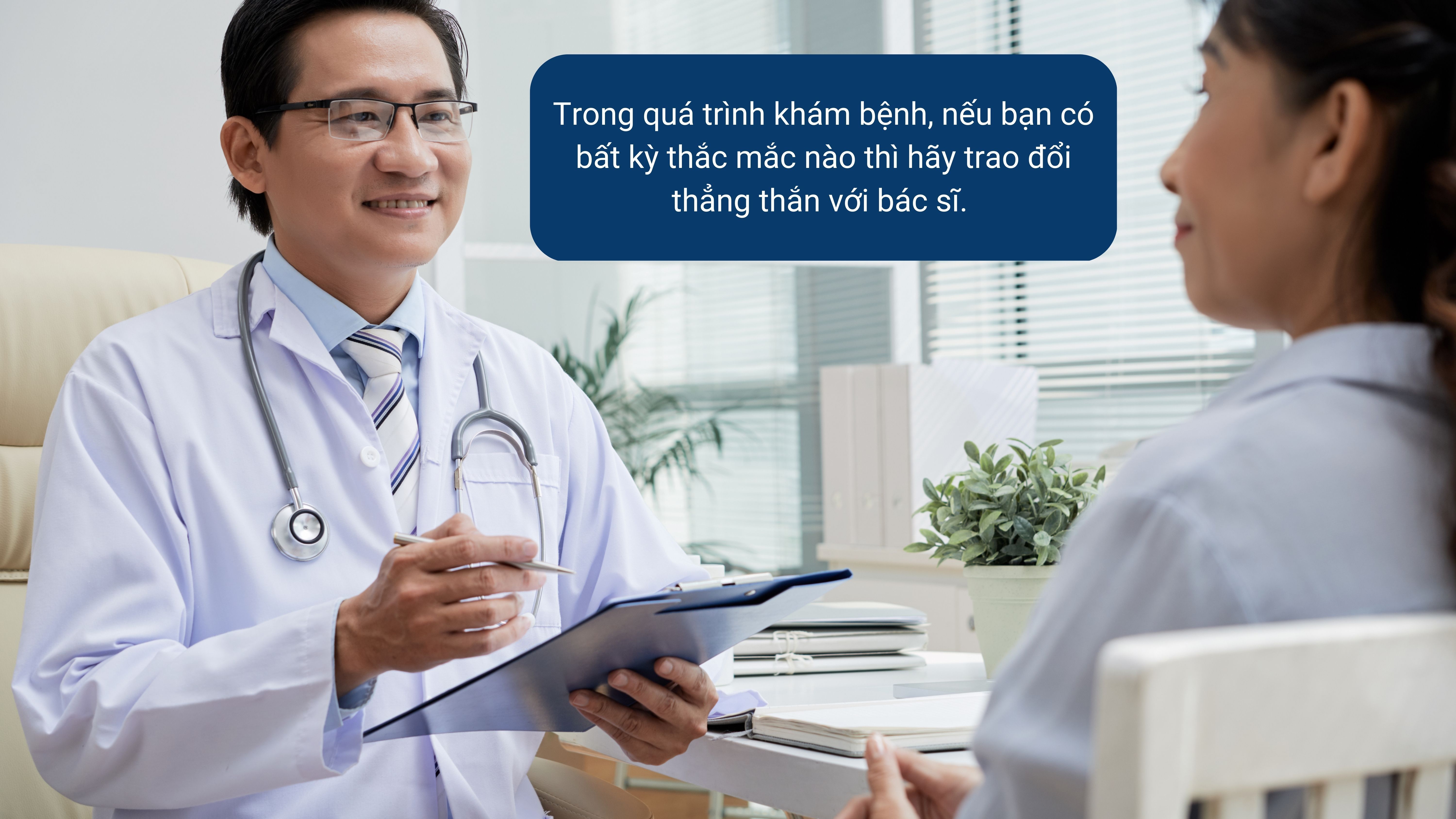 Hãy trao đổi thẳng thắn với bác sĩ để có thêm lời giải đáp - Nguồn: Canva
