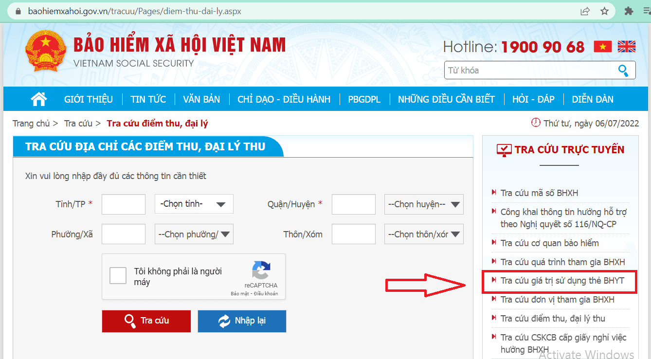 Hướng dẫn tra cứu giá trị sử dụng thẻ BHYT trên Cổng thông tin BHXH Việt Nam.