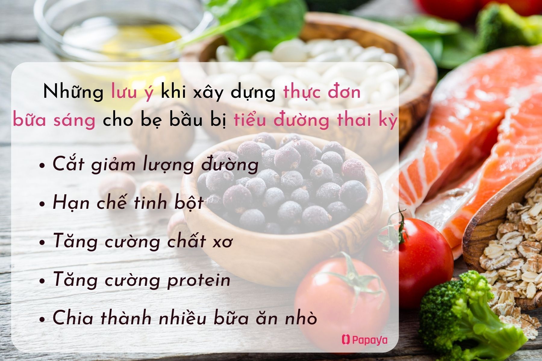 Những điều cần lưu ý khi chuẩn bị bữa sáng cho bà bầu tiểu đường thai kỳ