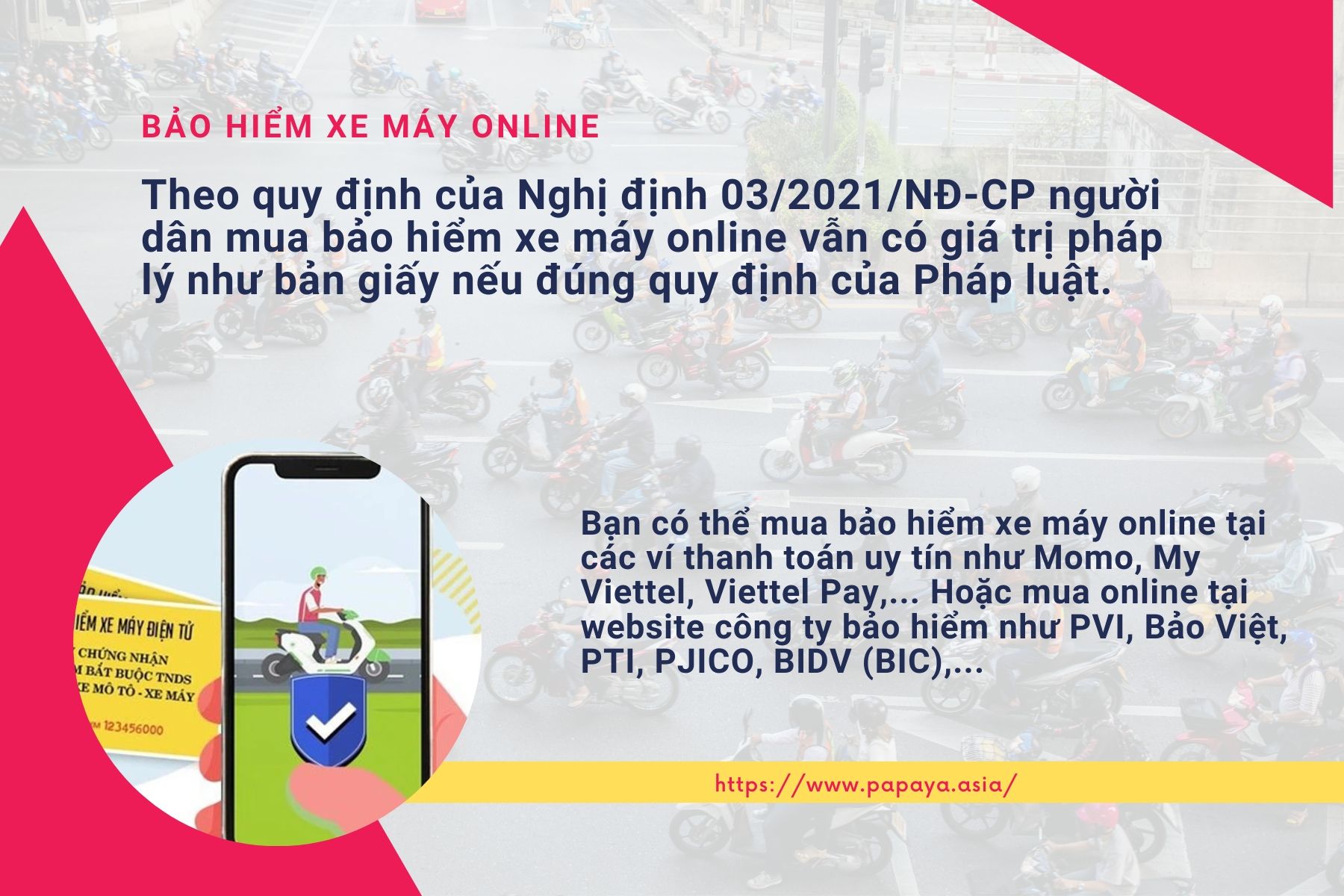 Mua bảo hiểm xe máy online nhanh chóng, tiện lợi - Nguồn ảnh nền: Canva