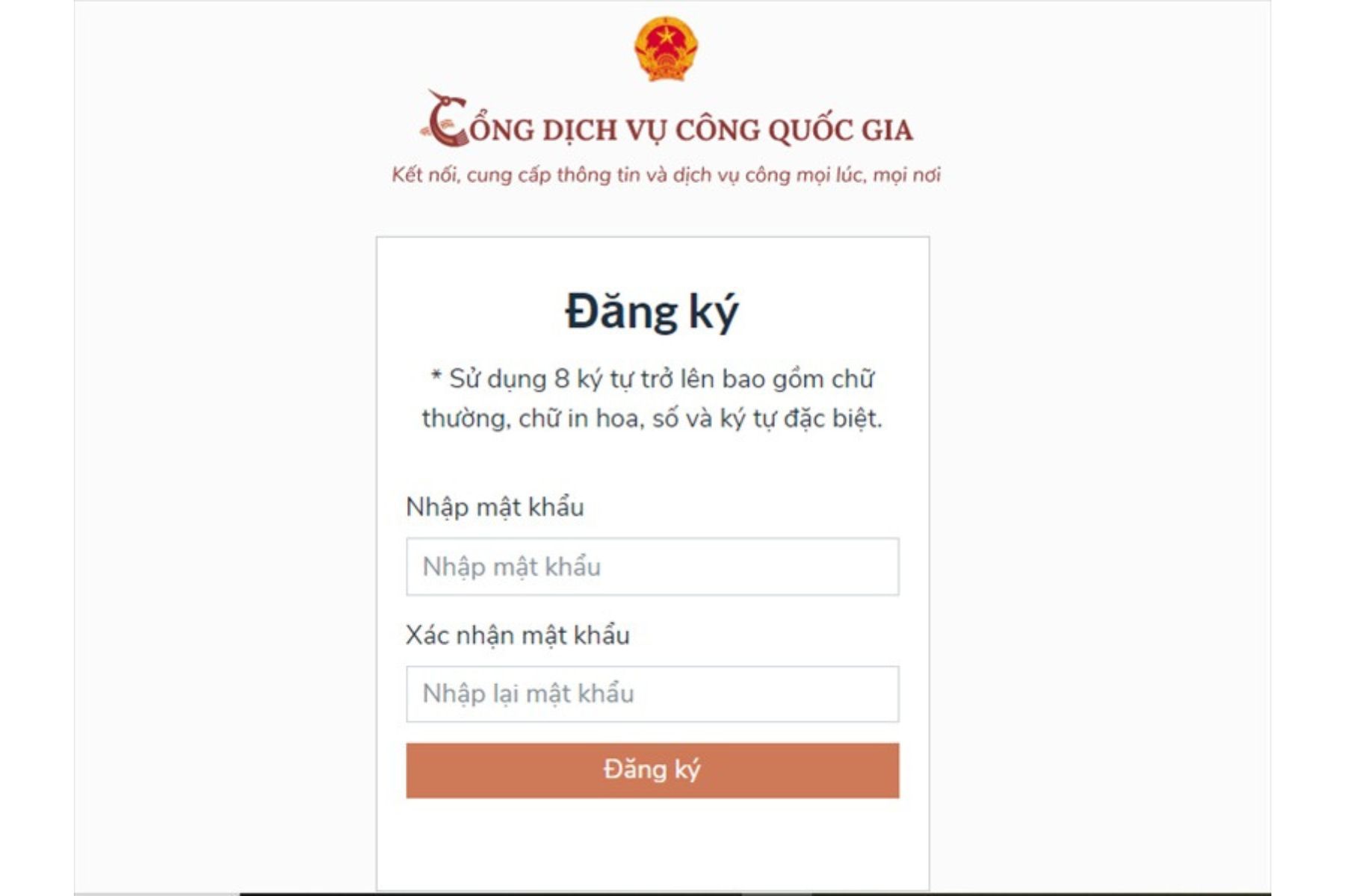 Kết thúc quá trình đăng ký, bạn chỉ cần đặt mật khẩu để hoàn tất quá trình đăng ký của mình (Nguồn: Internet)