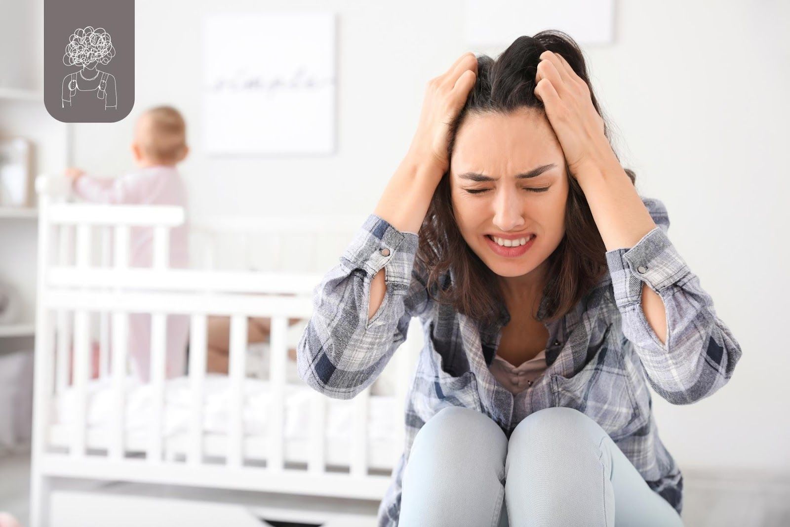 Trầm cảm sau sinh ngày càng trở nên phổ biến ở các mẹ bầu - Nguồn ảnh: Canva