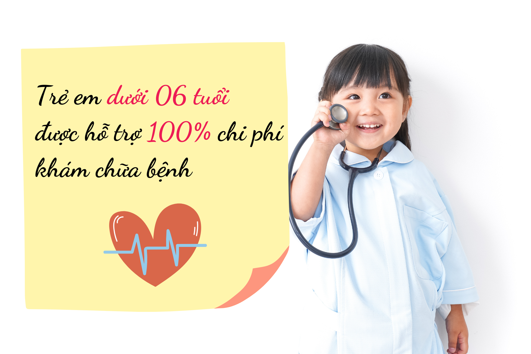 Trẻ em được hỗ trợ 100% chi phí khám chữa bệnh