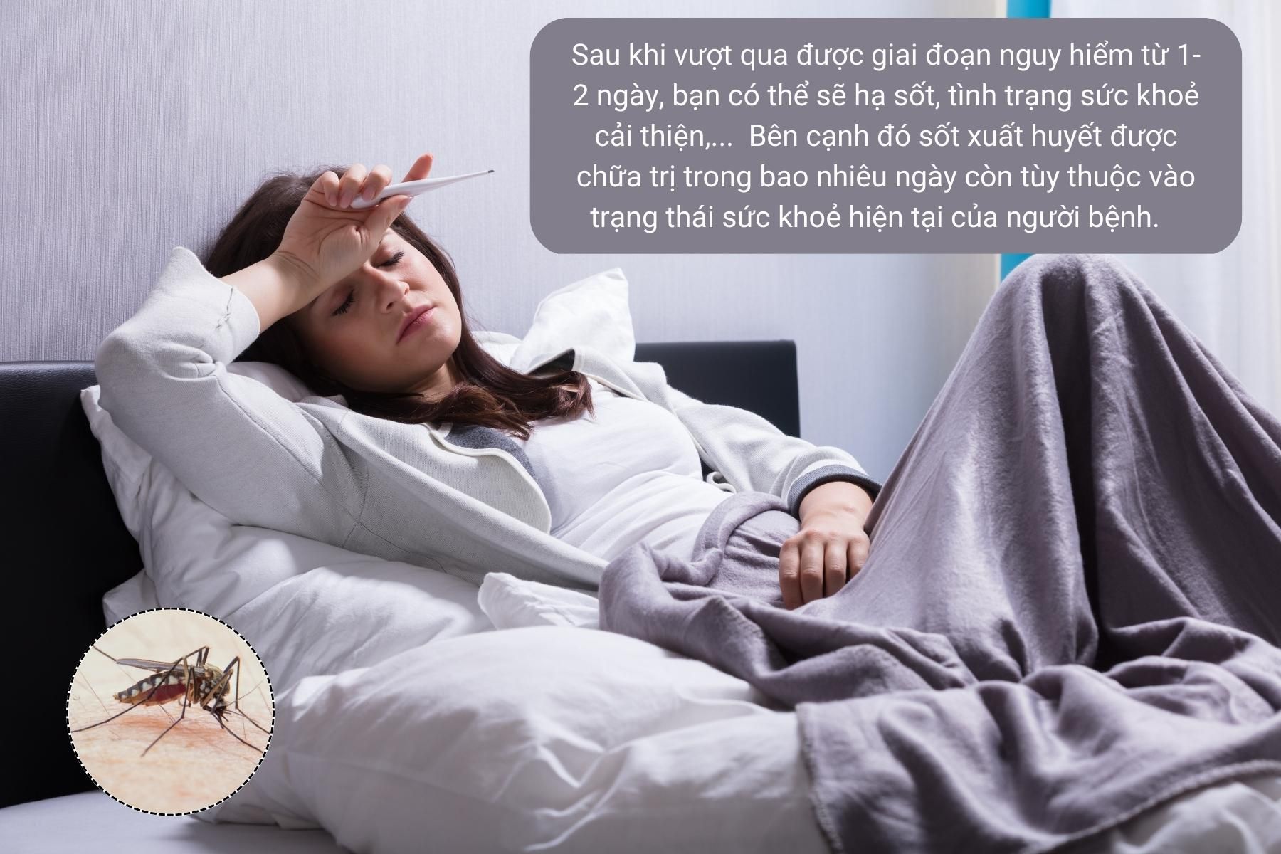 Sốt xuất huyết bao lâu thì hết còn tùy thuộc vào trạng thái sức khoẻ từng người - Nguồn ảnh: Canva