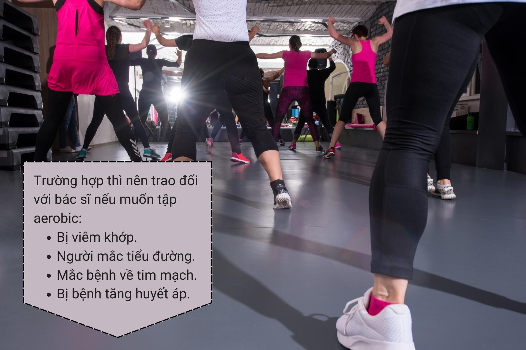 Những đối tượng cần lưu ý khi tập aerobic - Nguồn ảnh: Canva