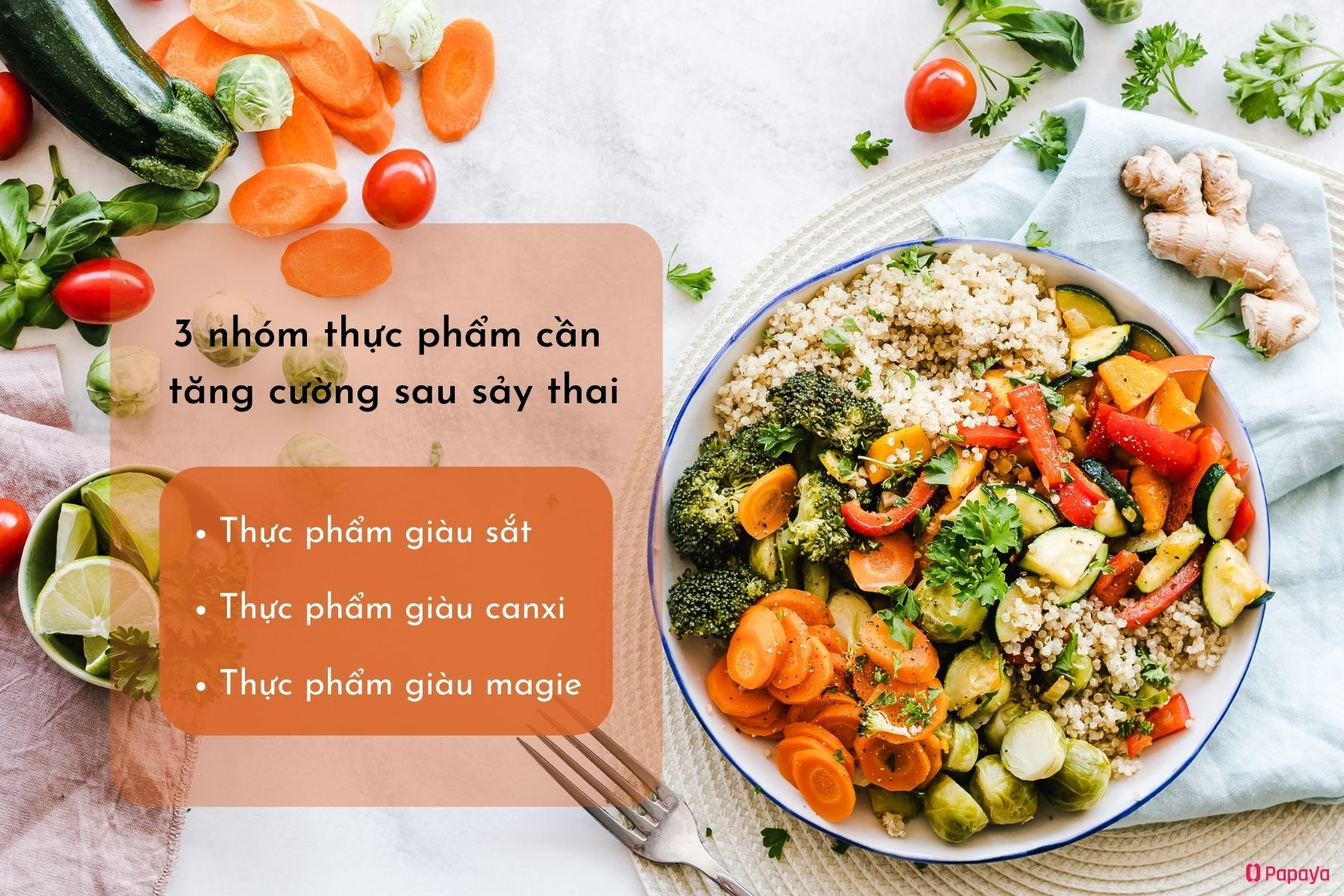 Thực phẩm giúp hồi phục sau sảy thai (Nguồn: Canva)