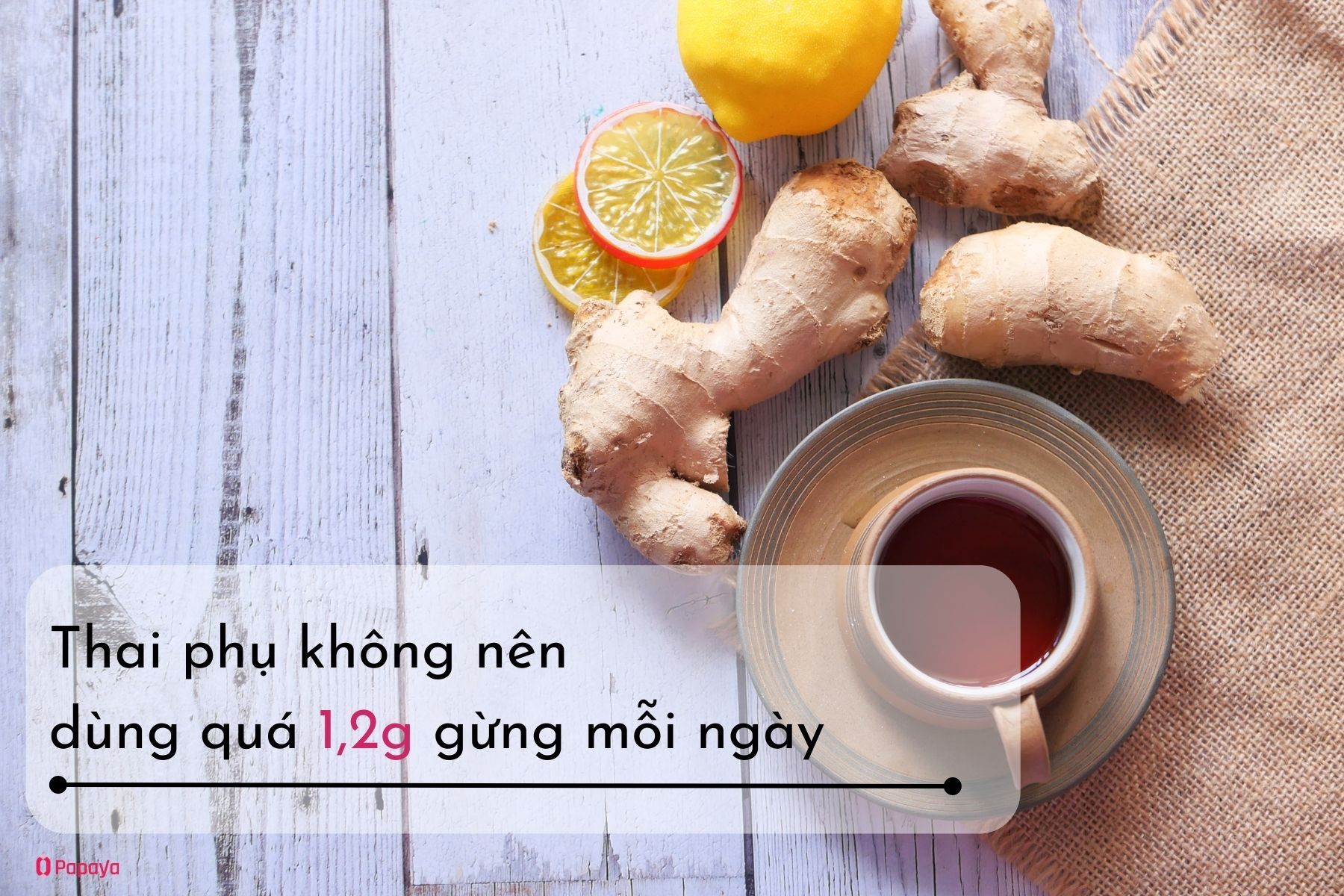 Chỉ nên uống trà gừng giảm nghén với lượng phù hợp (Nguồn: Canva)