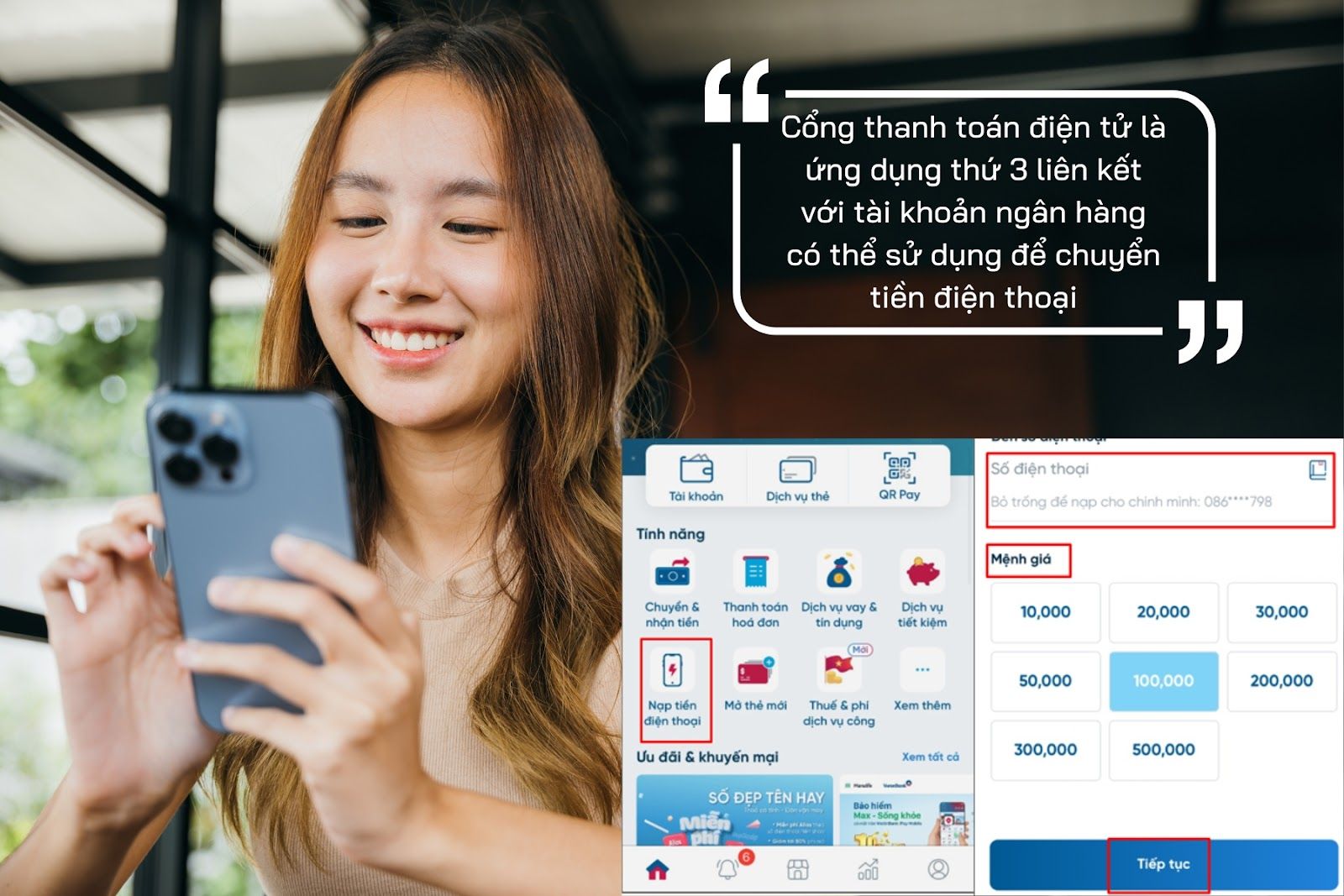 Cổng thanh toán điện tử để chuyển tiền điện thoại - Nguồn ảnh: Canva